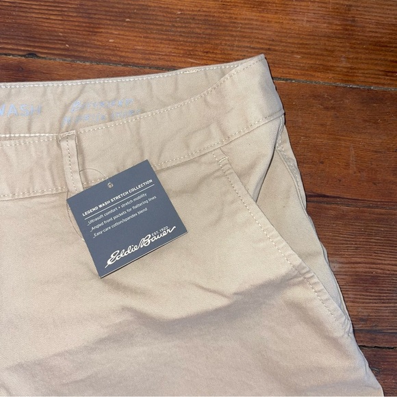 Eddie Bauer Tan Flat Front Shorts Versatile Casual Wear - Picture 2 of 6